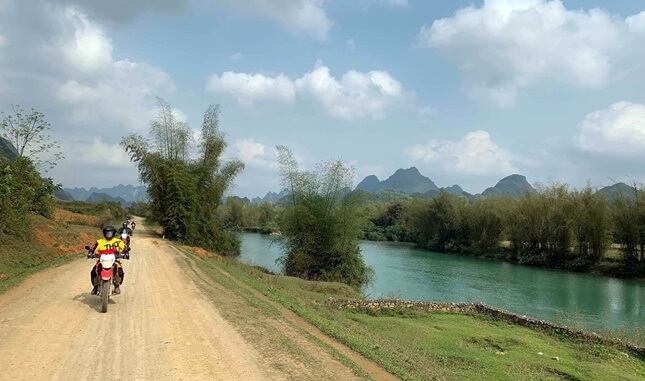 motorcycle route in Cao Bang
