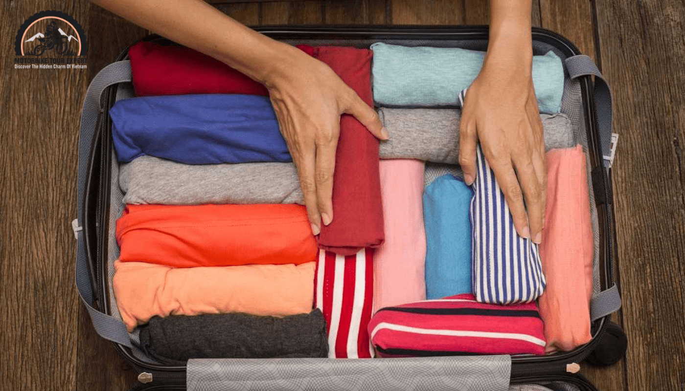 Rolling clothes is an efficient way to save space