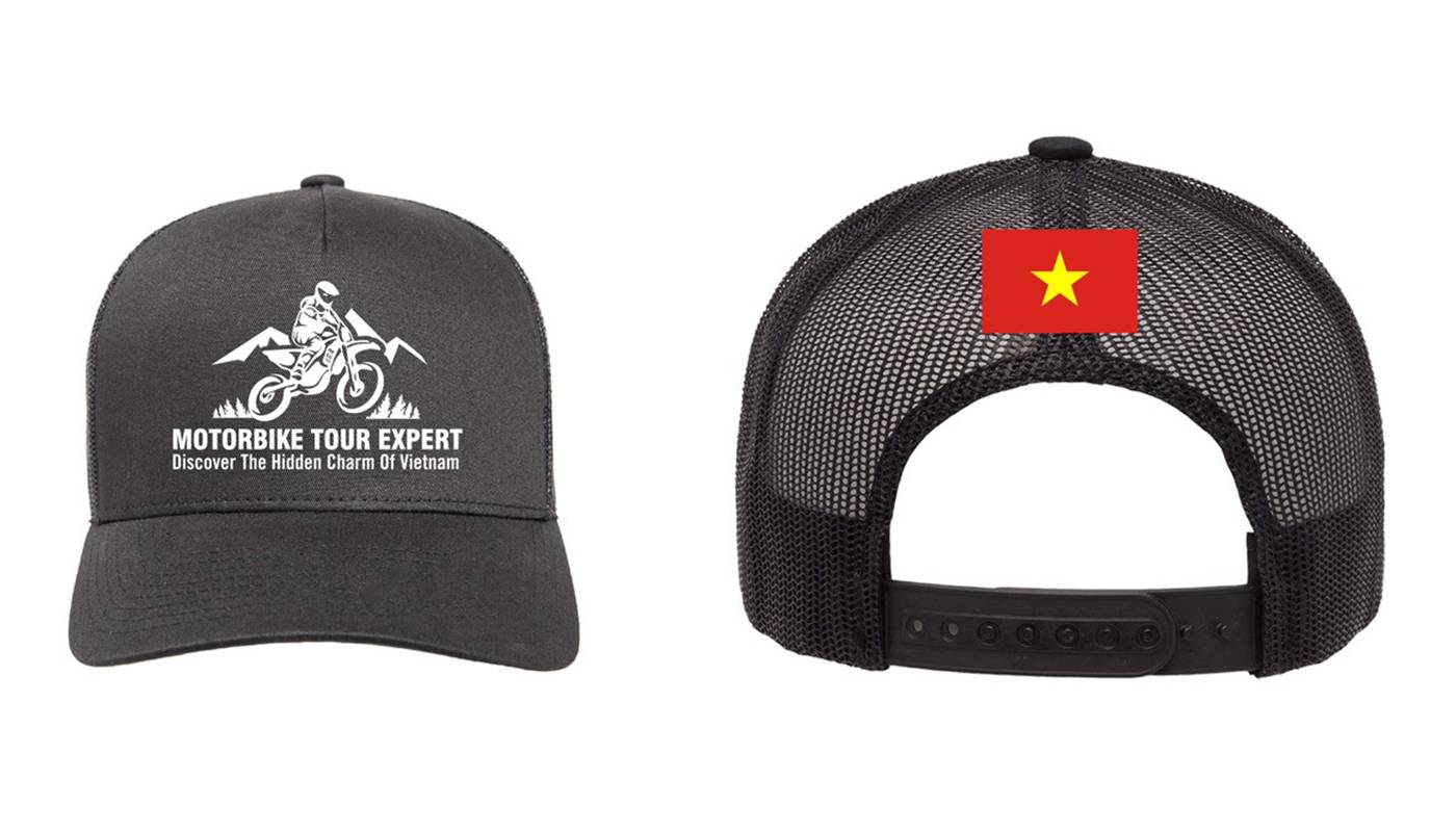 Motorbike Cap Design 2 - Vietnam Motorbike Tour Expert Biker Gear & Accessories
