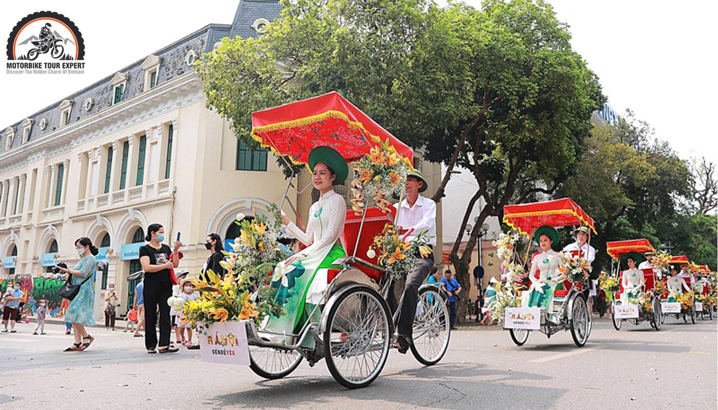 What is the best time to join Hanoi Motorbike Tours to participate in the most festivals of Hanoi?