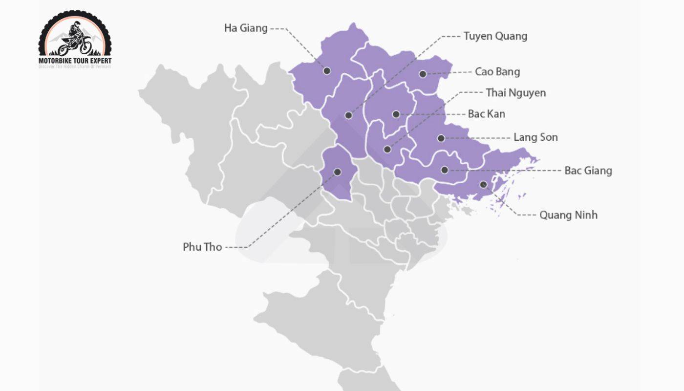 Off-road-Northeast Vietnam Map Overview