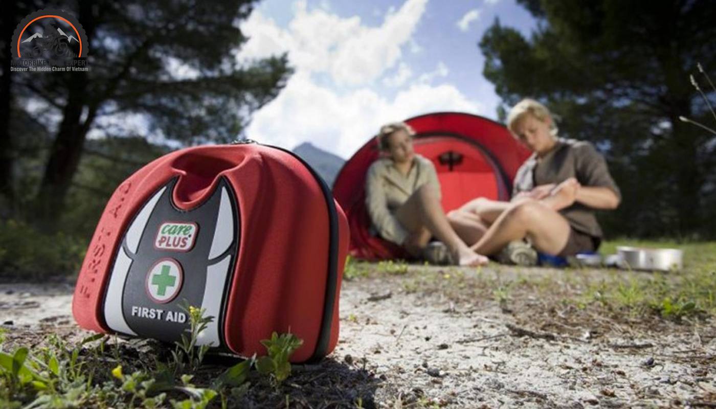 First aid kit is an important item in your motocamping trip