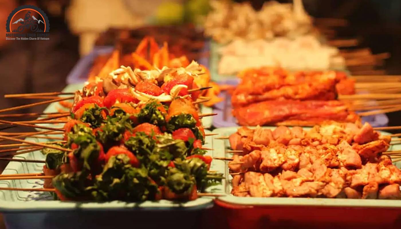 Grilled foods in Sapa are irresistibly delicious over charcoal BBQ