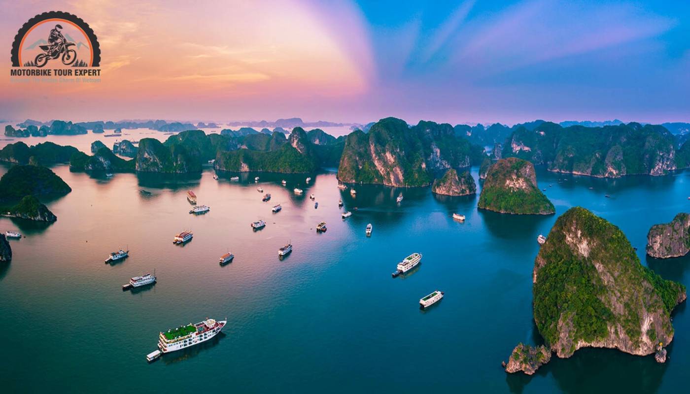 Admiring the stunning vistas of Ha Long Bay during the perfect autumn weather.