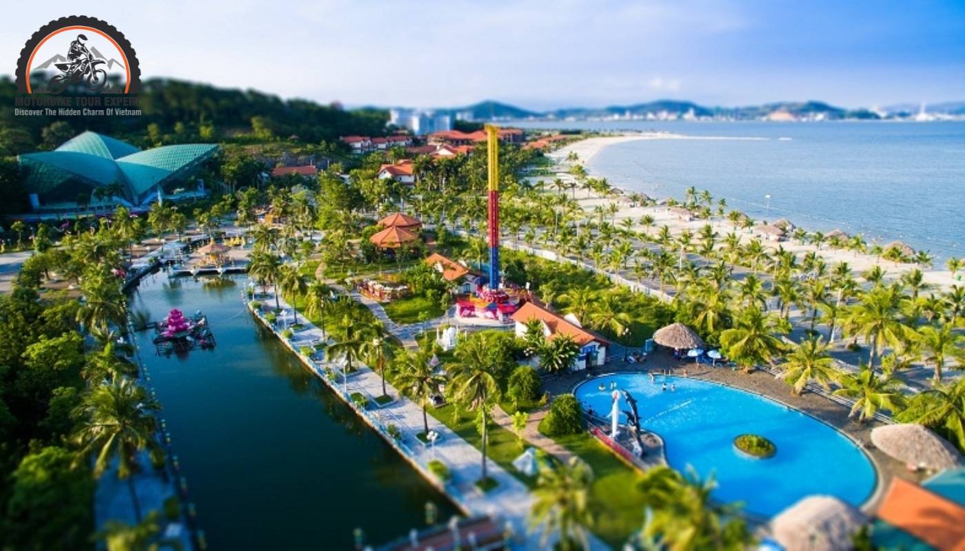 Tuan Chau Island's lively waterpark, one of many entertainment delights awaiting visitors