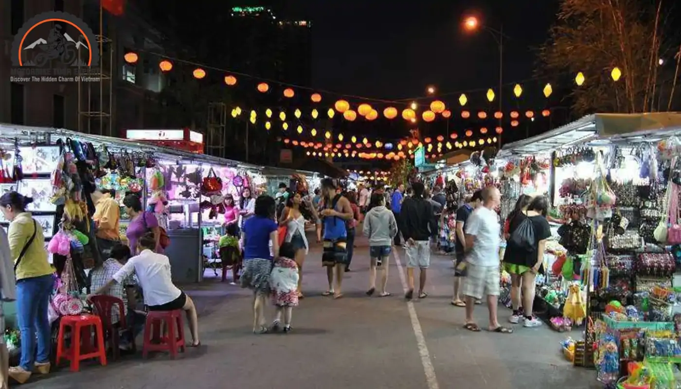 Busy and bustling scene of the local market