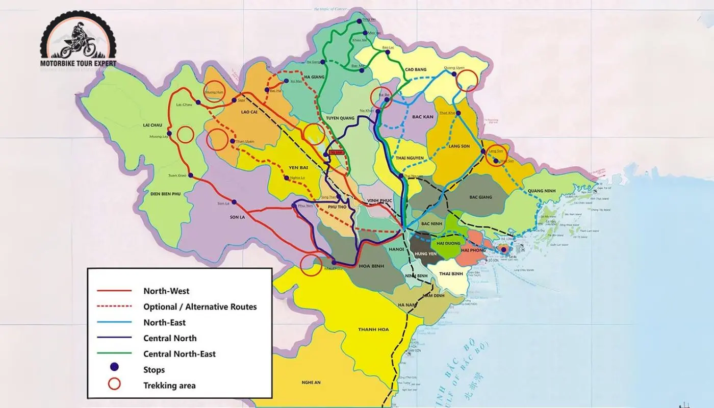 Off-road Northern Vietnam Maps Overview