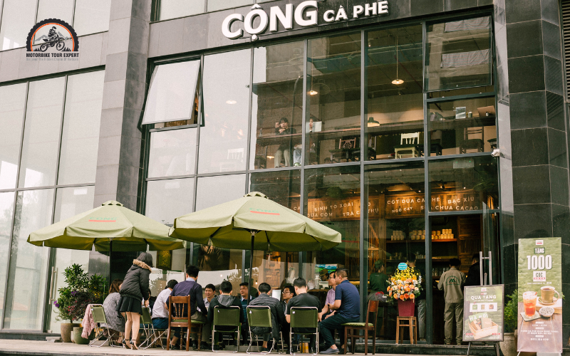 Cộng Cà Phê is one of best places to enjoy Vietnamese coconut coffee