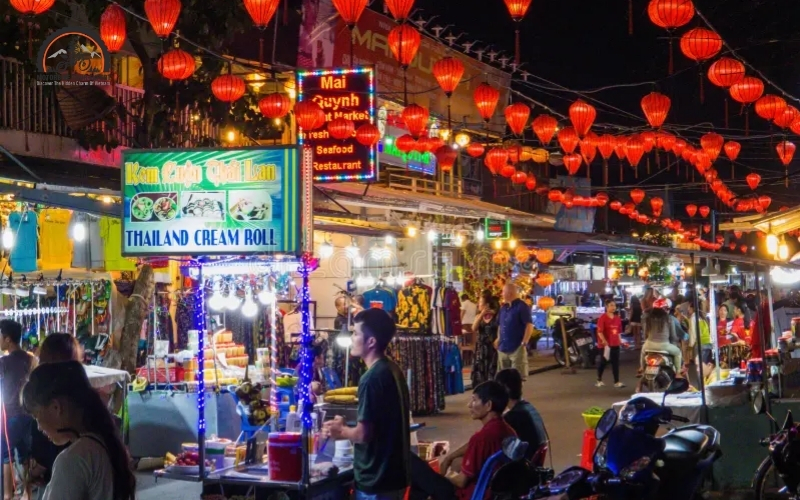 Layout of the night market in Phu Quoc​