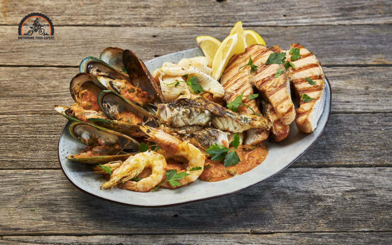 Grilled seafood is a vibrant and flavorful part of Vietnamese Christmas food