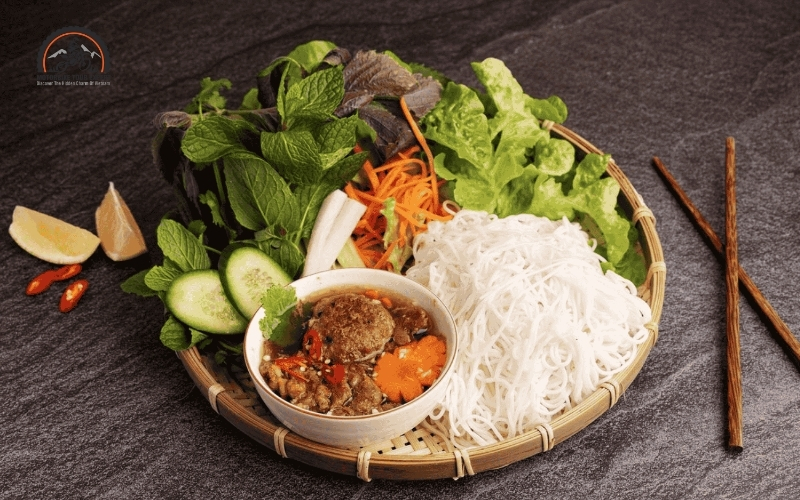 Vietnamese pork with vermicelli noodles